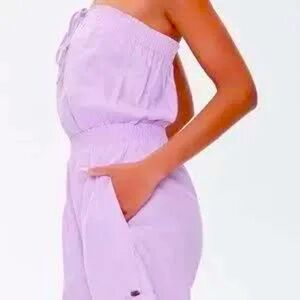 Kendall & Kylie Purple Strapless Romper